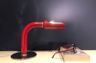 Lámpara vintage años 70 roja