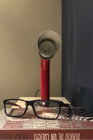 Lámpara vintage años 70 roja