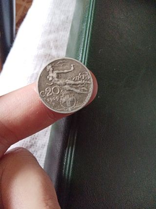 20 Centesimi 1909 regno d'Italia