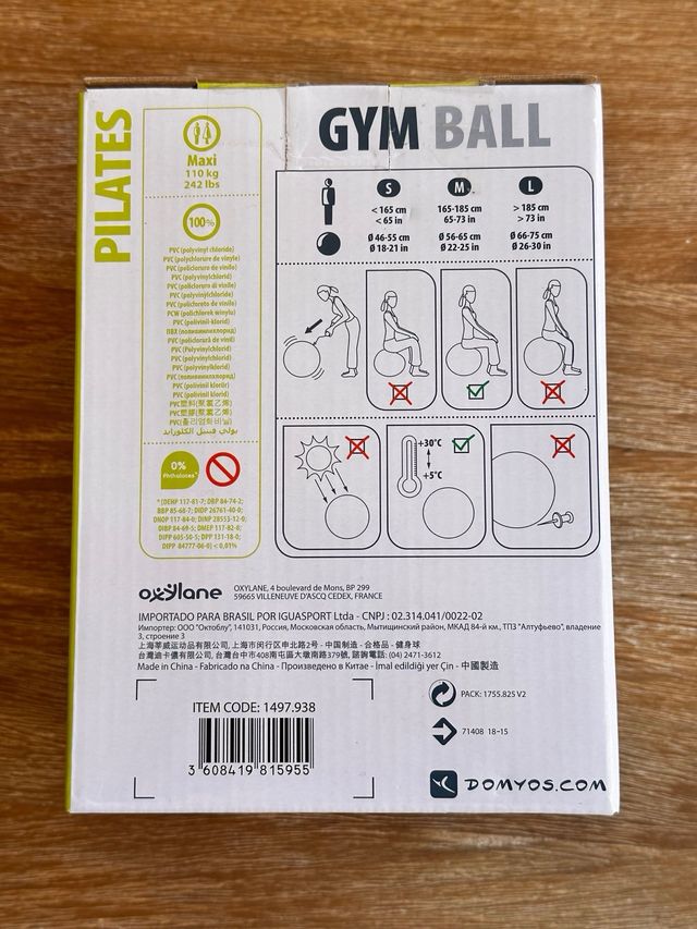 Balón Pilates Domyos M. Sin estrenar.