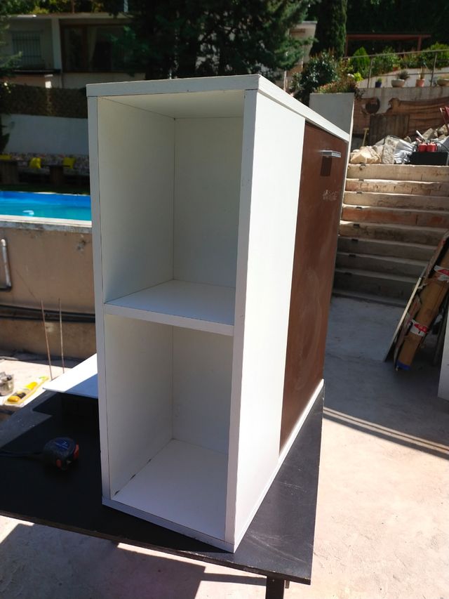 Mueble salón/entrada blanco-marrón