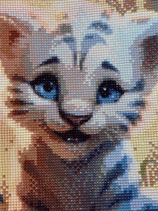 Dipinto diamante gattino 30x40cm