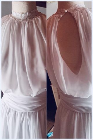 Vestido de novia hecho a mano. Talla 36-38.