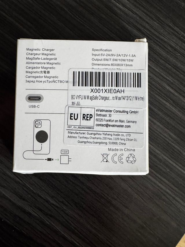 Cargador magnético USB-C 15W