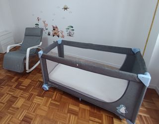 Cuna Kinderkraft con colchón + bañeras 12-36 meses