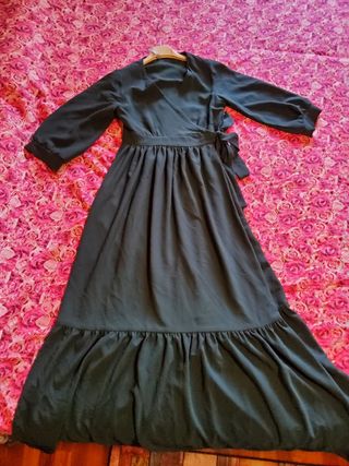 Abito lungo verde oliva Imperial XS-S