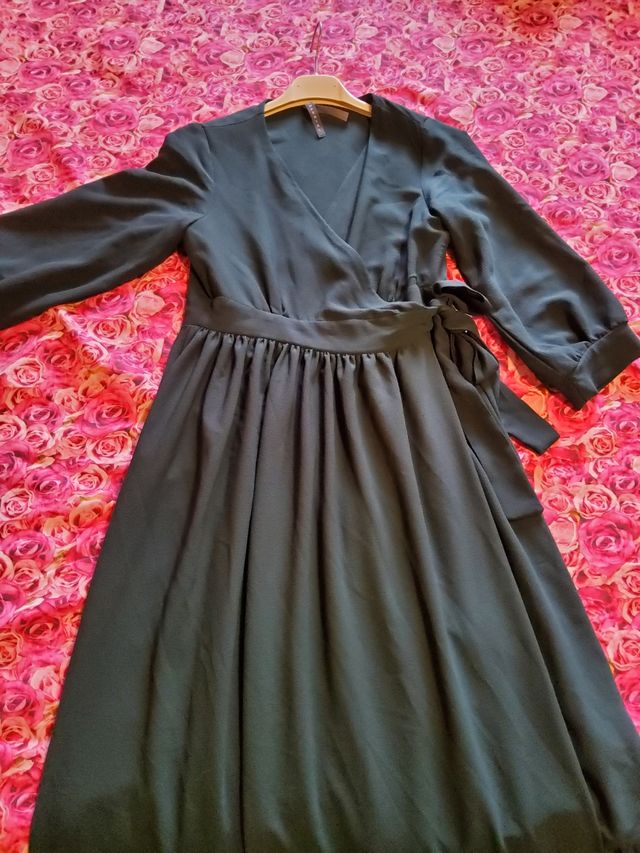 Abito lungo verde oliva Imperial XS-S