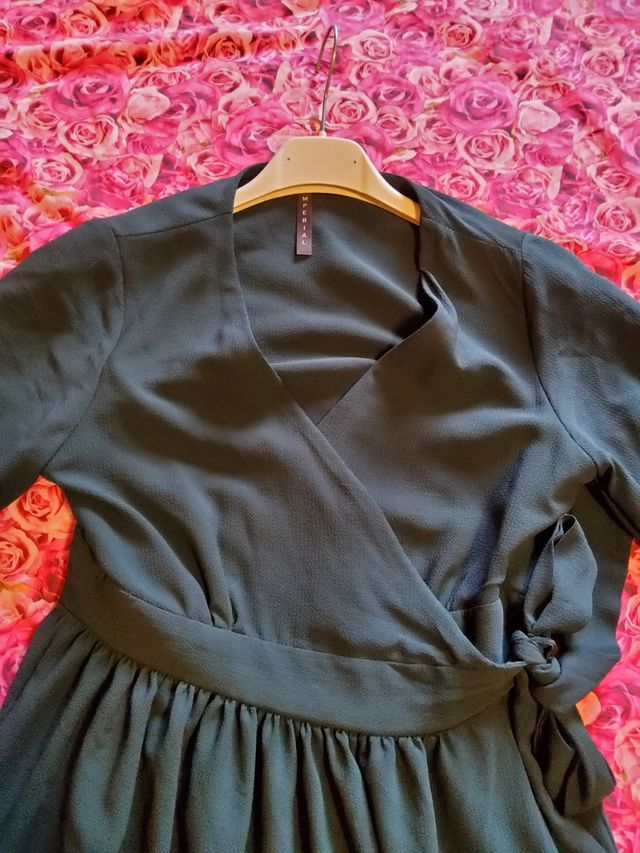 Abito lungo verde oliva Imperial XS-S