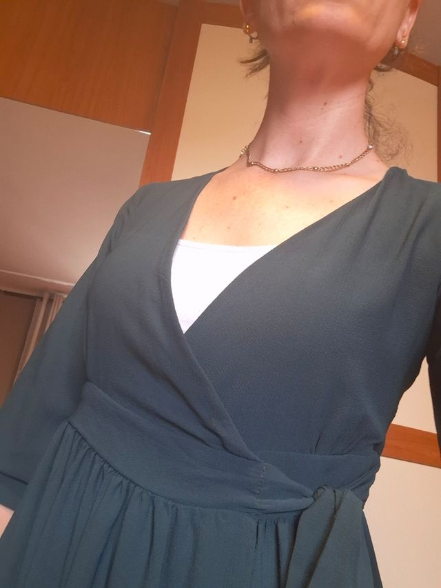 Abito lungo verde oliva Imperial XS-S