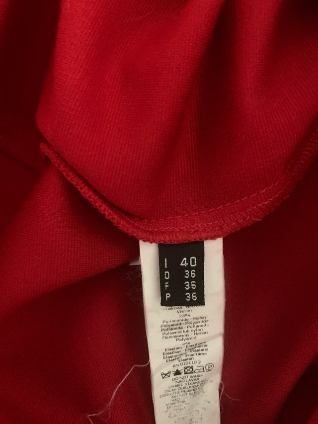 Vestido rojo Stefanel - Talla 36