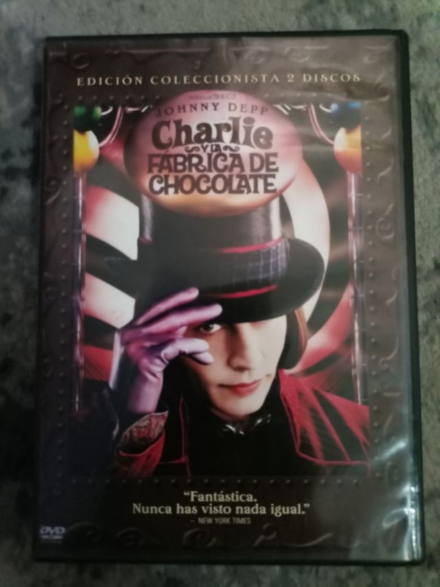 Película DVD Charlie y la Fábrica de Chocolate