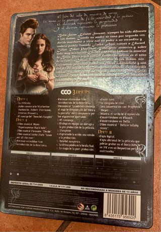 Crepúsculo DVD-3Discos edicion especial,fotos y li