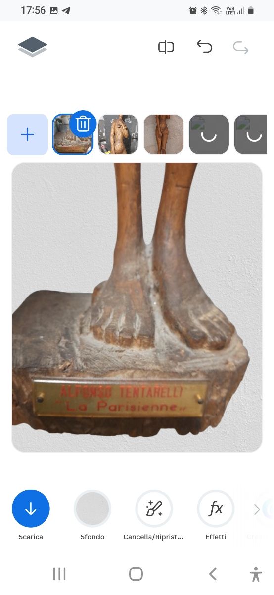 Scultura legno La Parisienne