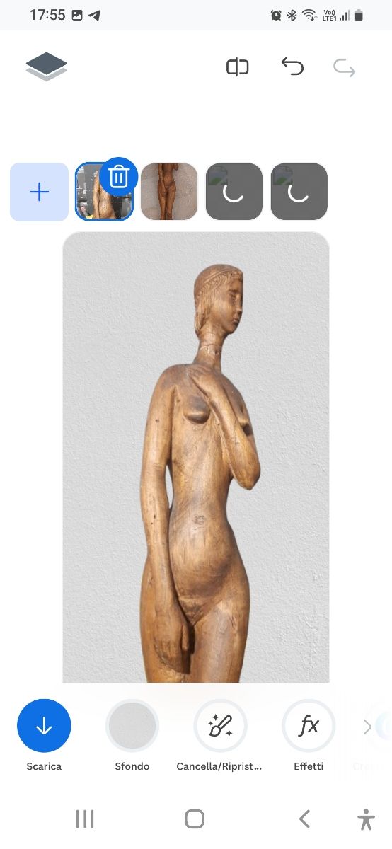 Scultura legno La Parisienne