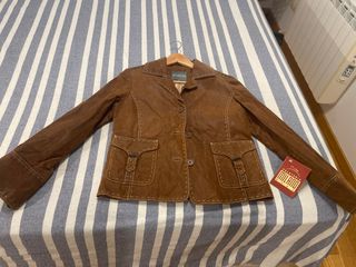 Chaqueta piel Troblos marrón