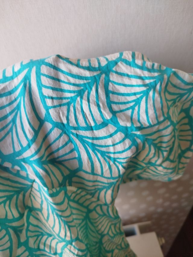 Vestido Mango L turquesa