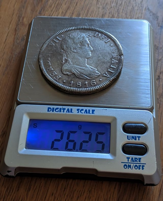 8 Reales 1816 Fernando VII Guatemala