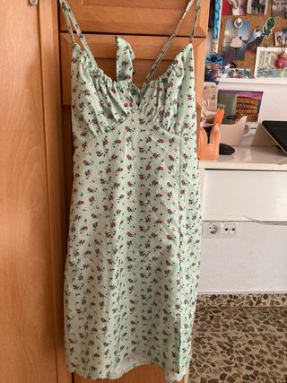 Vestido Shein flores - verde