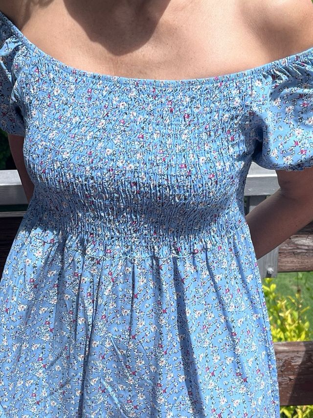 Vestito lungo estivo azzurro