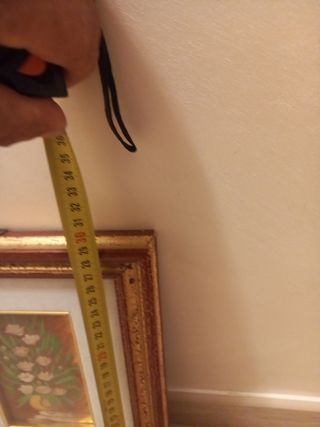 Dipinto fiori foglia oro