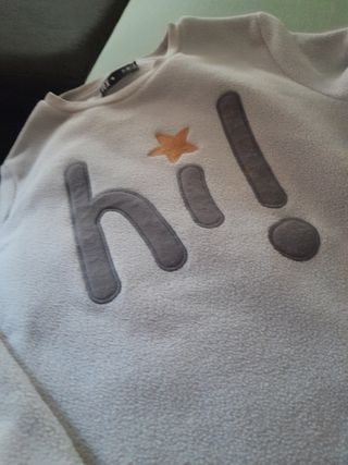 Pijama niña TEX M - Felpa, gris, naranja.