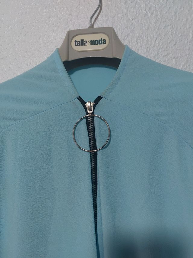 Blusa celeste manga 3/4