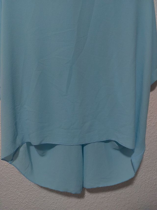 Blusa celeste manga 3/4
