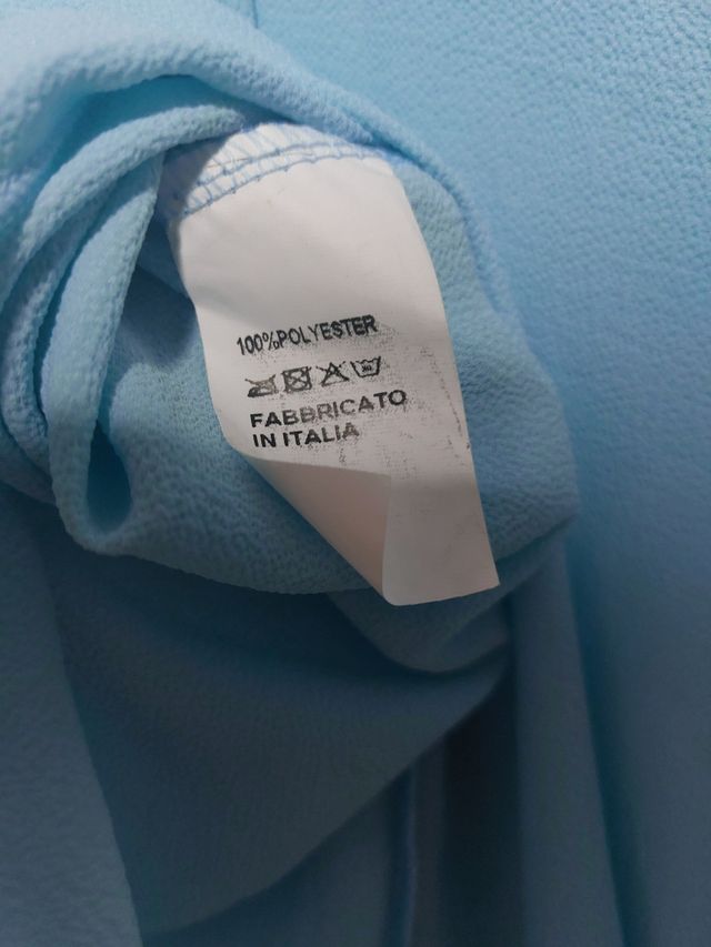 Blusa celeste manga 3/4