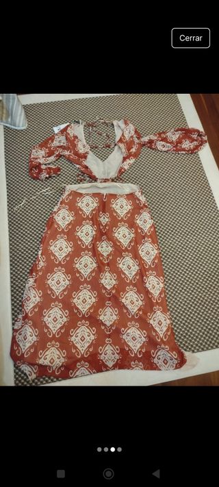 Vestido Zara Cut Out - Naranja