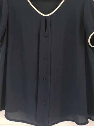 Blusa azul marino talla 54 