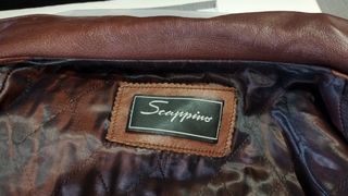 Chaqueta piel marrón vintage hombre