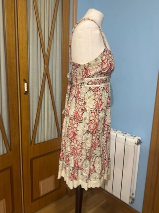 Vestido tirantes verano - Rojo Beige