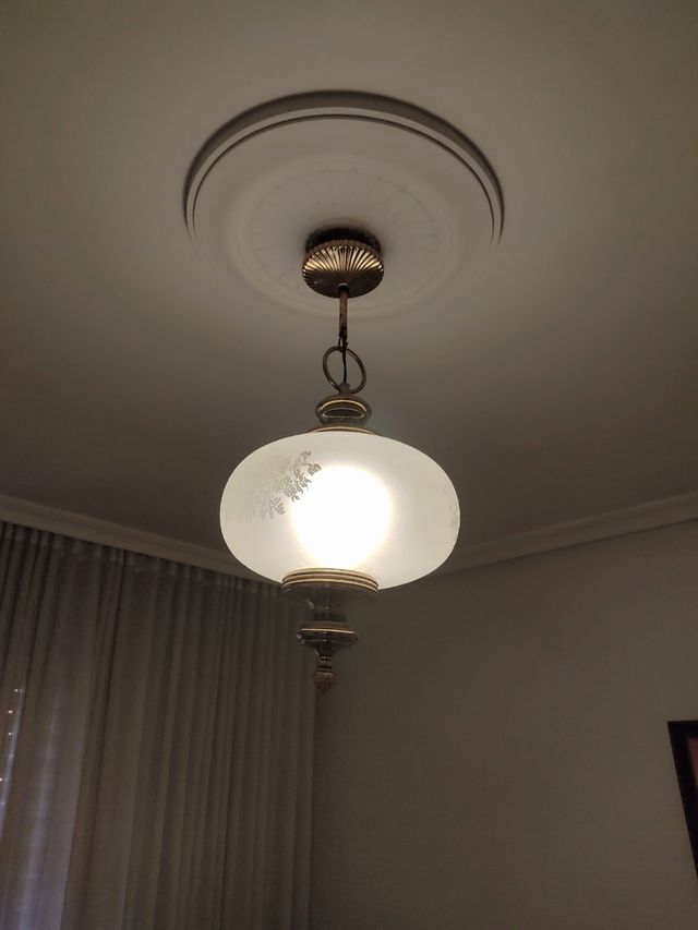 Lámpara techo vintage dorada