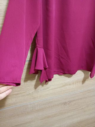 Blusa Vintage frambuesa manga larga 