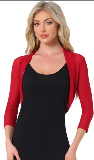 Bolero rojo Allegra K