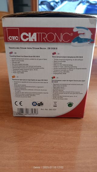 Plancha vapor viaje - NUEVA