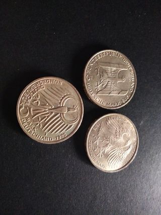 Monedas plata Alemania Varios años.