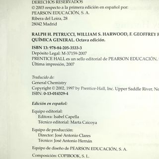 Libro QUÍMICA GENERAL. 8° Edición