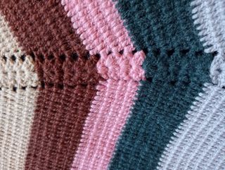 Mantel crochet multicolor redondo