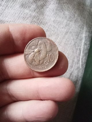 10 Centesimi Italia 1932 rara Regno d'Italia