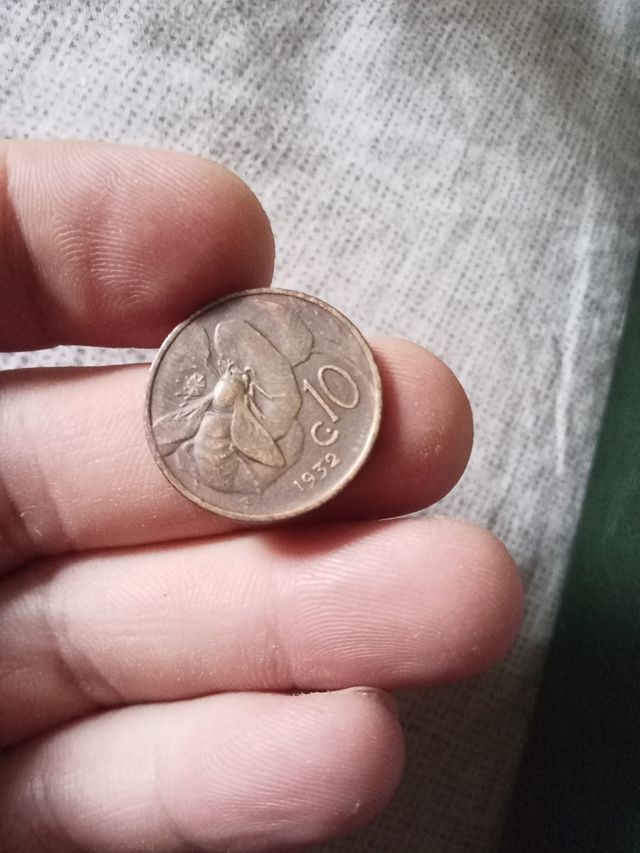 10 Centesimi Italia 1932 rara Regno d'Italia