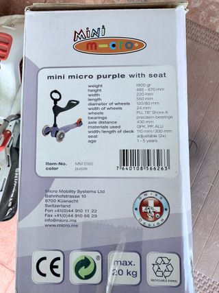 Patinete Mini Micro 3 en 1