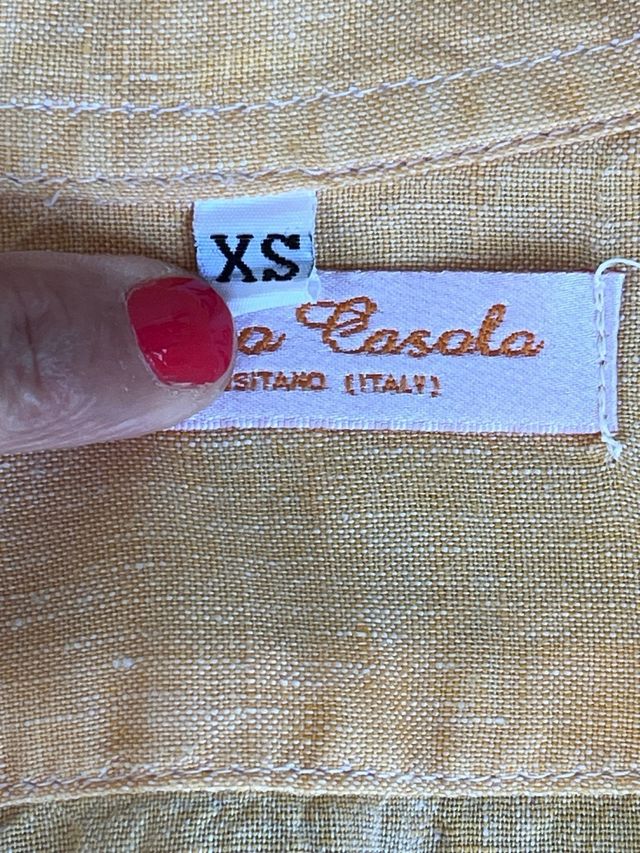 Camicia lino uomo - Arancio chiaro