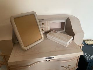 Scatola shabby chic beige in legno
