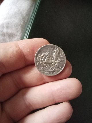 1 Lira 1917 Argento Italia regno ve3