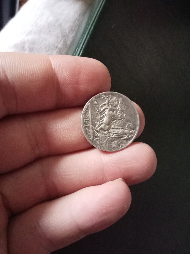 1 Lira 1917 Argento Italia regno ve3