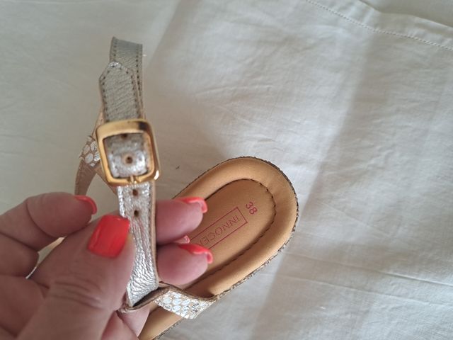 Sandálias em pele  Innocent Shoes 38 - Bege/Prata