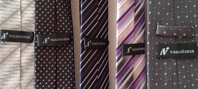 5 Corbatas Vannotensa - Gris y Morado