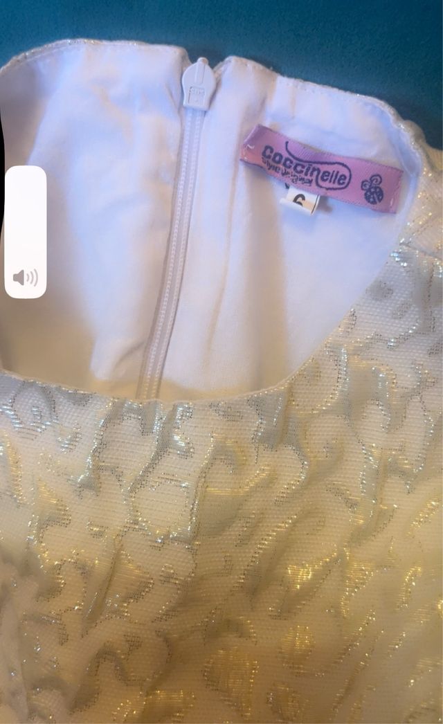 Vestido niña blanco perla