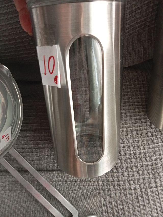 2 Botes cristal acero inoxidable